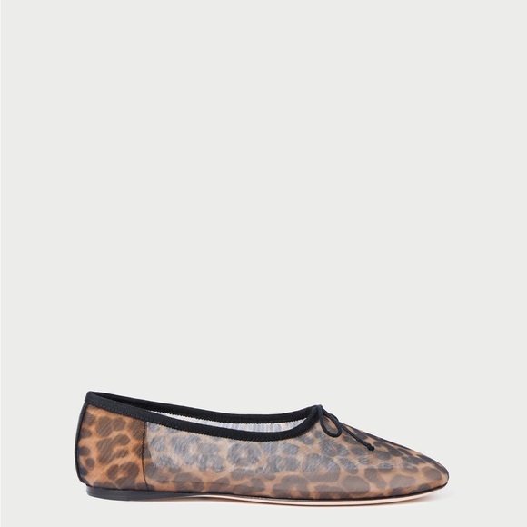 Loeffler Randall Landon Leopard Print Mesh Ballet Flats - Picture 5 of 5